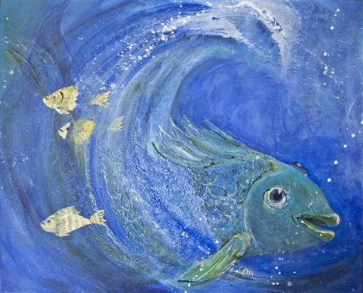 Anneliese Guttenberger - Fische in Blau